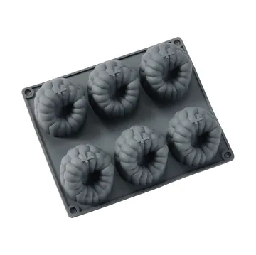 Beck baking tin - Grey, raspberry, silicone, 6 pcs - Dorre