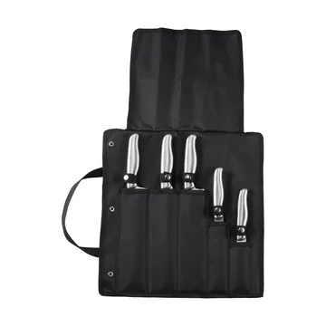 Calgary knife bag - Stainless steel, 6 pieces - Dorre