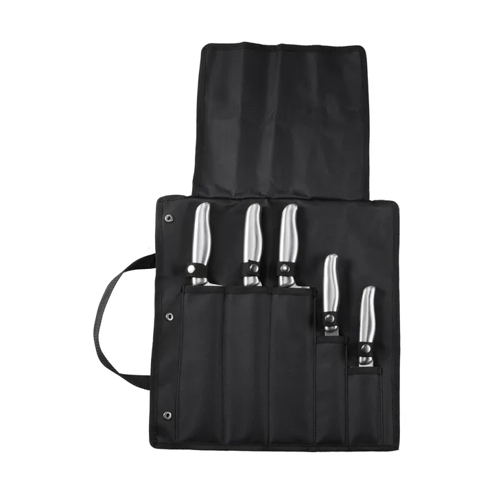 Calgary knife bag - Stainless steel, 6 pieces - Dorre