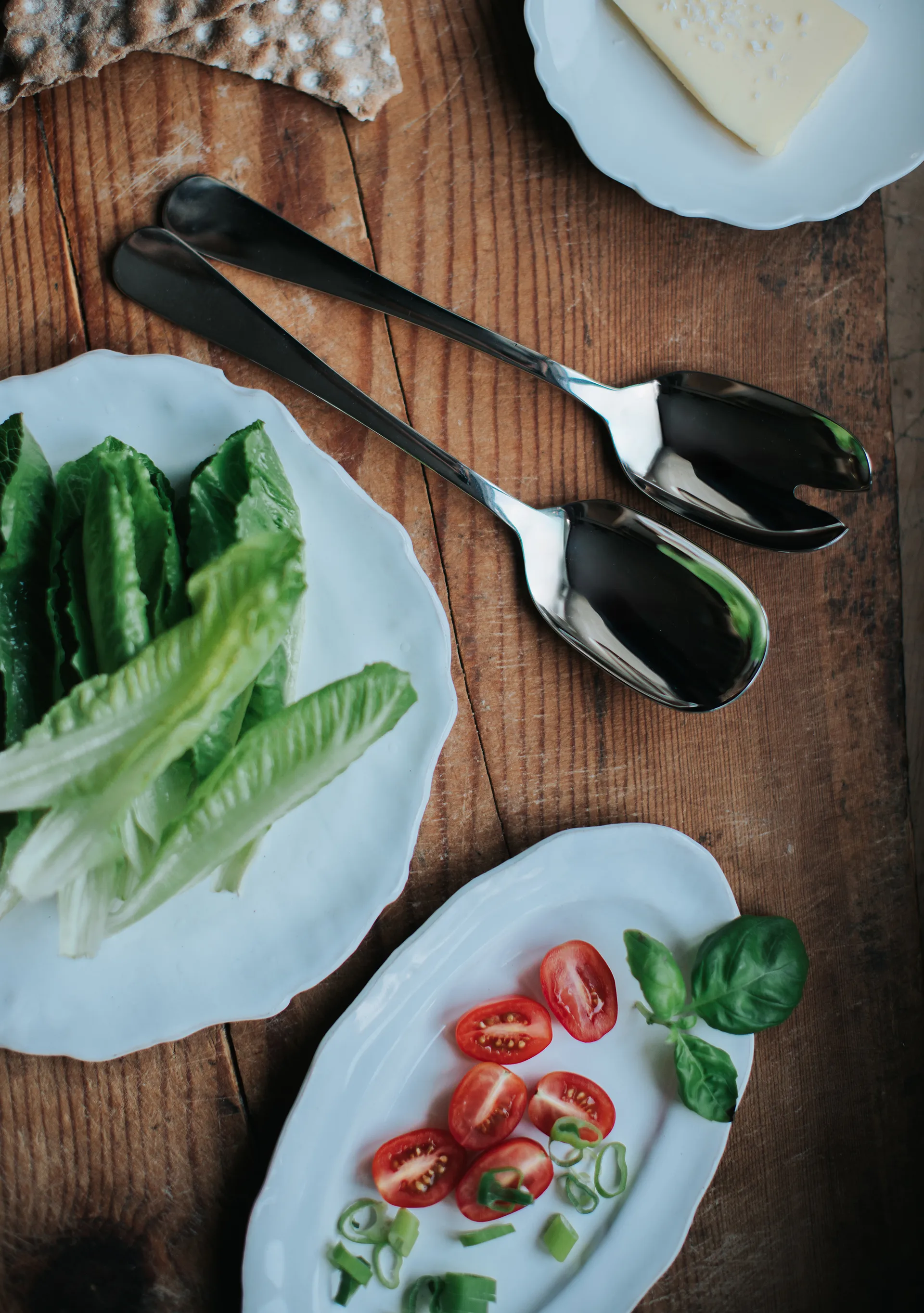 Classic salad and serving utensils, Stainless steel, 2 pieces Dorre