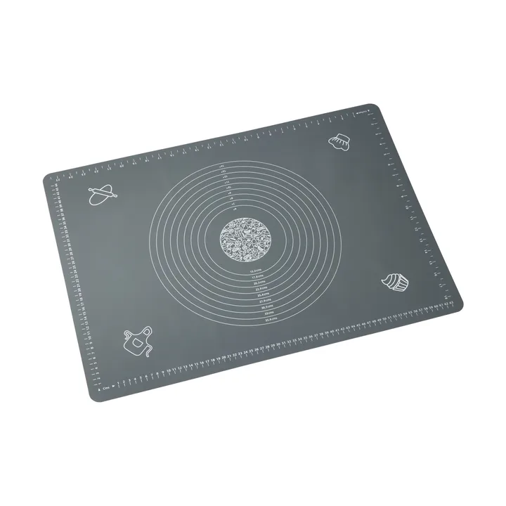 Cookie baking mat - Grey, XL, silicone, 50x70 cm - Dorre