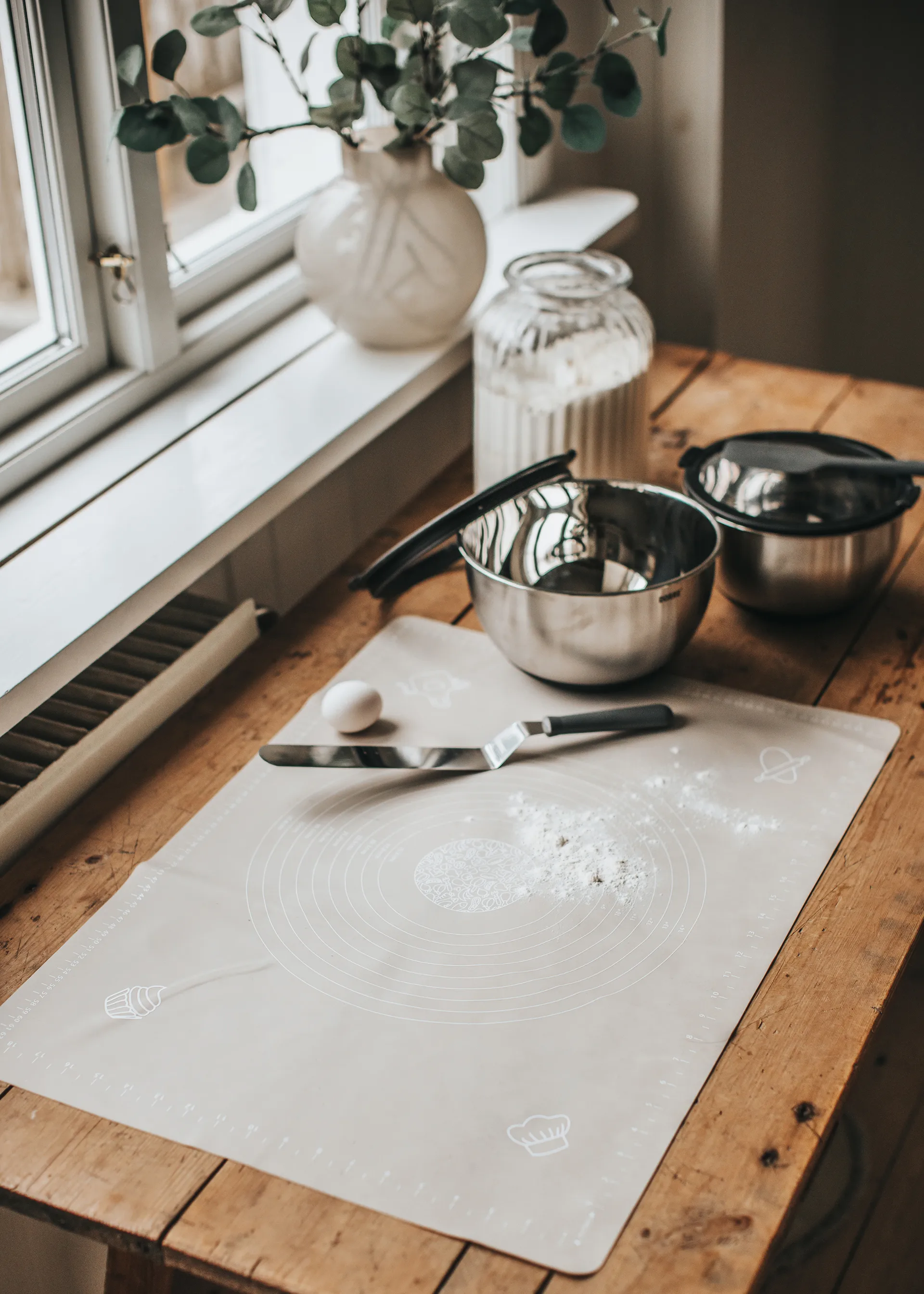 Cookie baking mat, Grey, XL, silicone, 50x70 cm Dorre