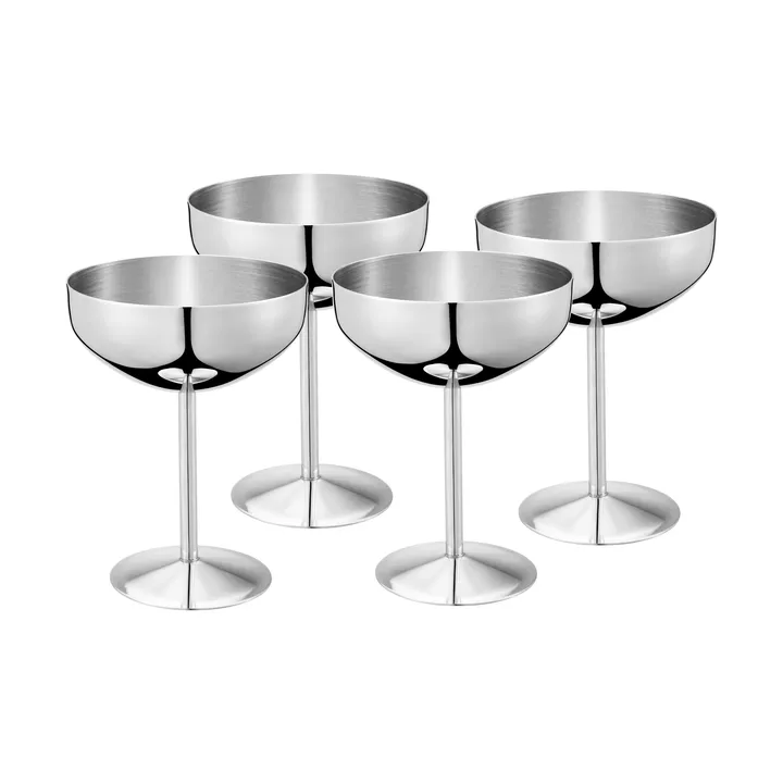 Dyane dessert bowl/ice cream cup - Stainless steel, 4-pack, 25 cl - Dorre