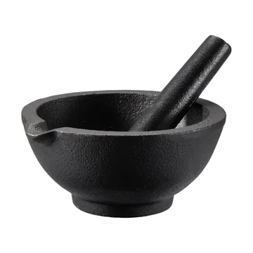 Gilly cast iron mortar - Black, 13x13x6.3 cm - Dorre