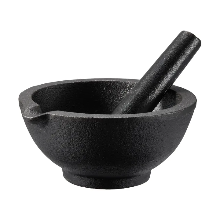 Gilly cast iron mortar - Black, 13x13x6.3 cm - Dorre