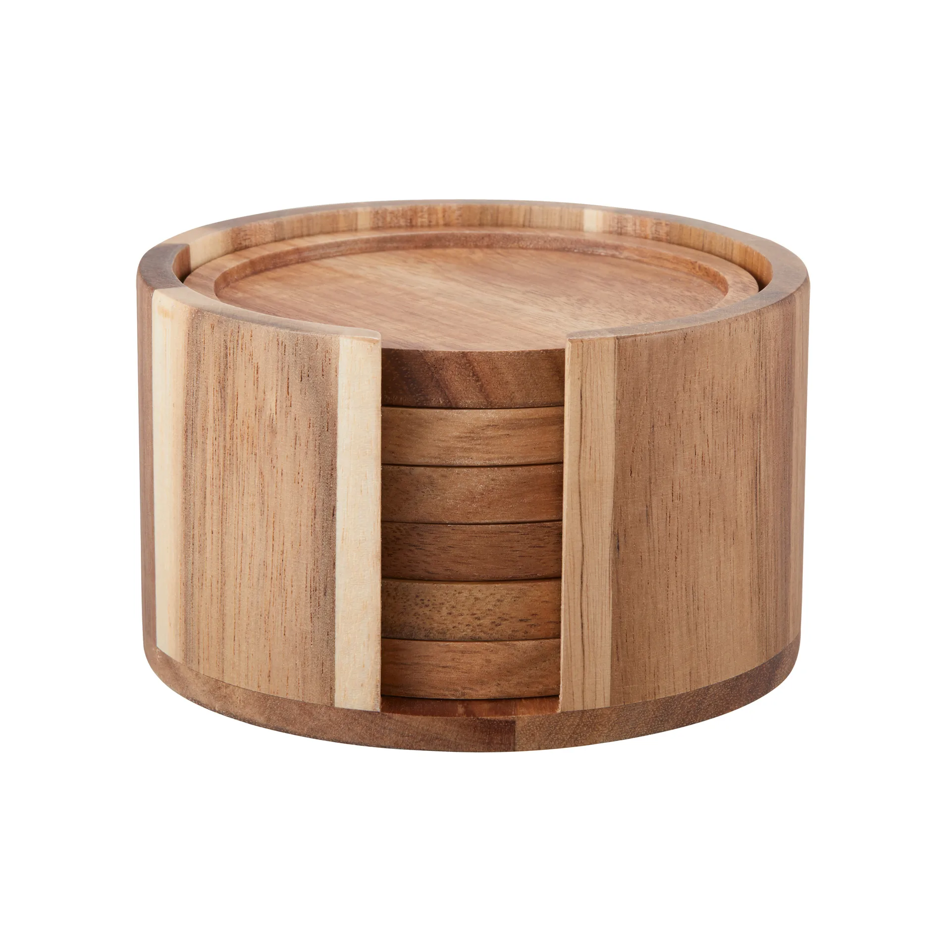 Gota coaster Ø10 cm 6-pack, Acacia Dorre