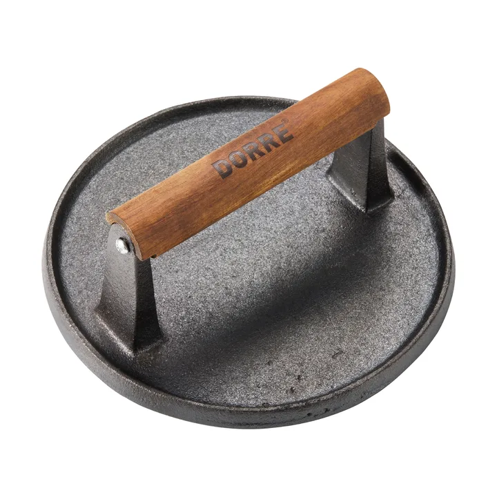 Hally hamburger press Ø17.7 cm - Cast iron-acacia - Dorre