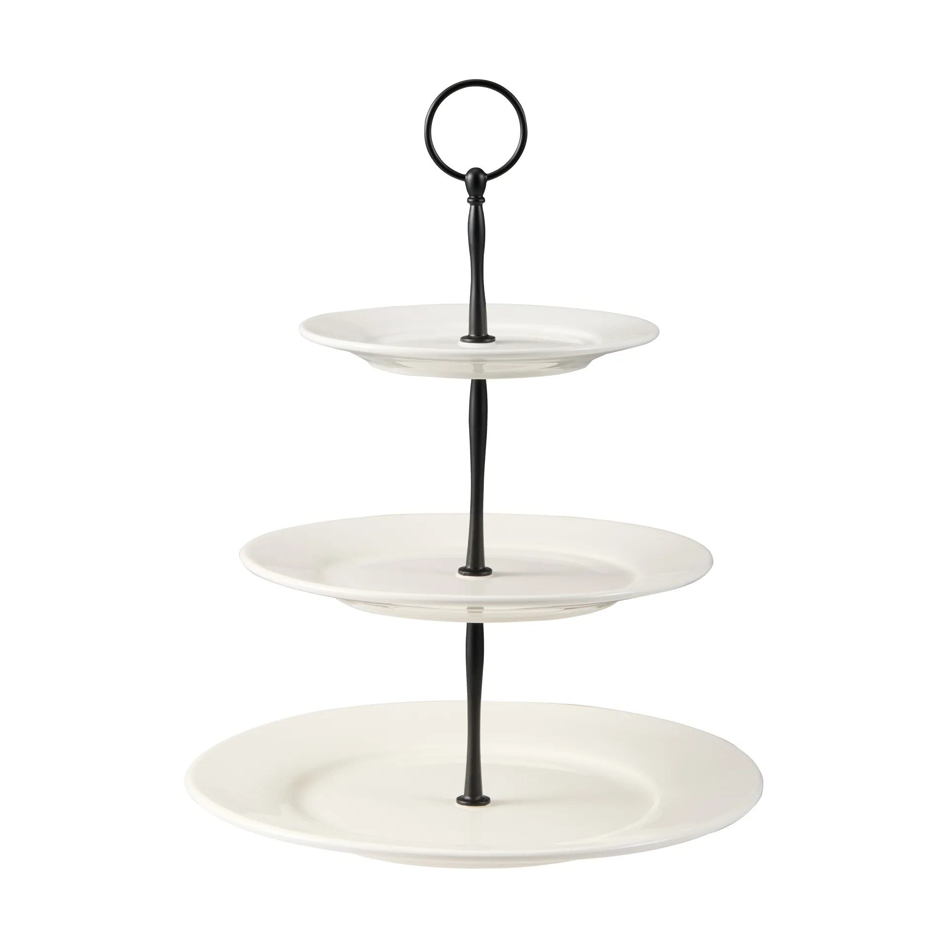 Kafi cake stand 3 tiers porcelain, White Dorre