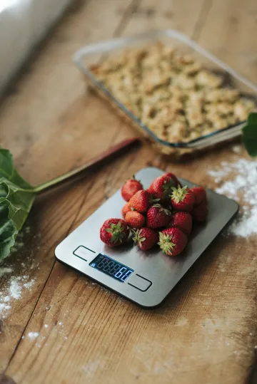 Kaori kitchen scale - Stainless steel, 5 g-10 kg, 23x17x1.88 cm - Dorre