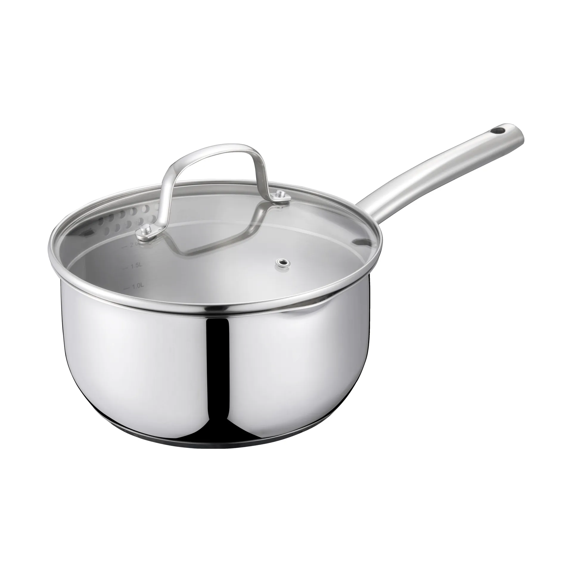 Kerri saucepan set, Stainless steel, 10 pieces Dorre