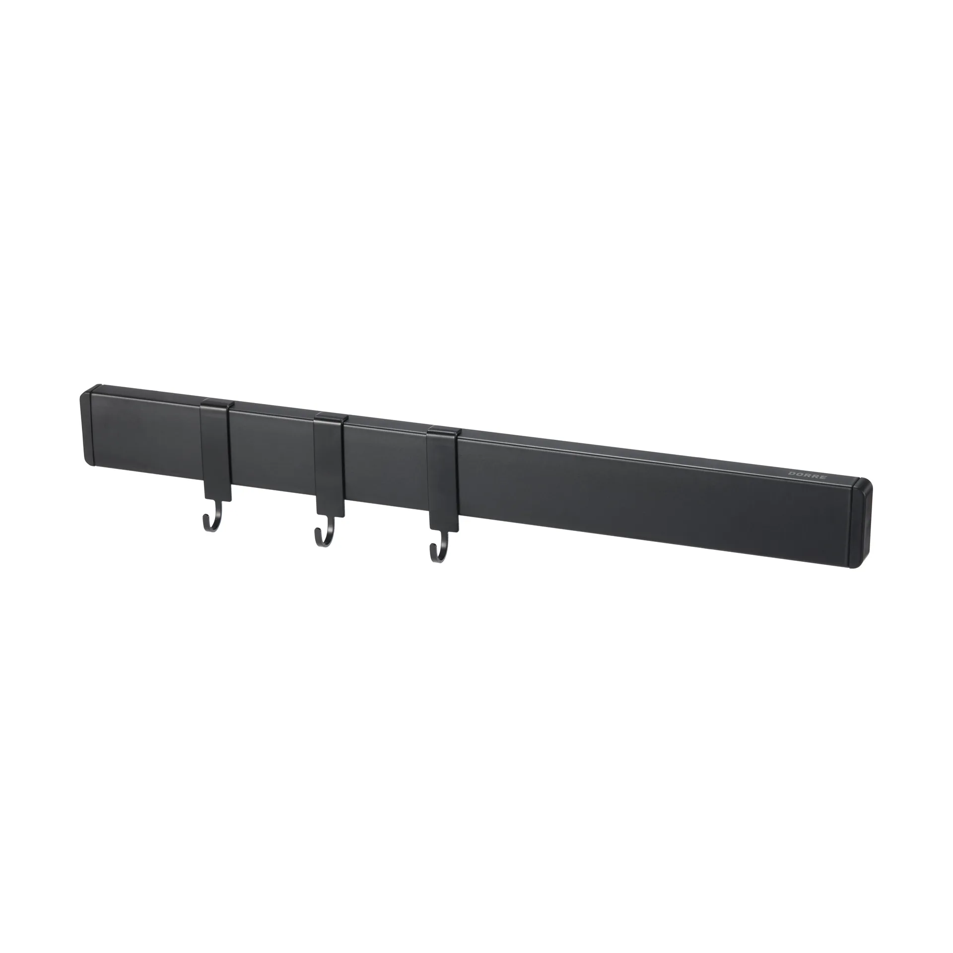 Maggie magnetic strip, Black, 3 hooks, 40x4 cm Dorre