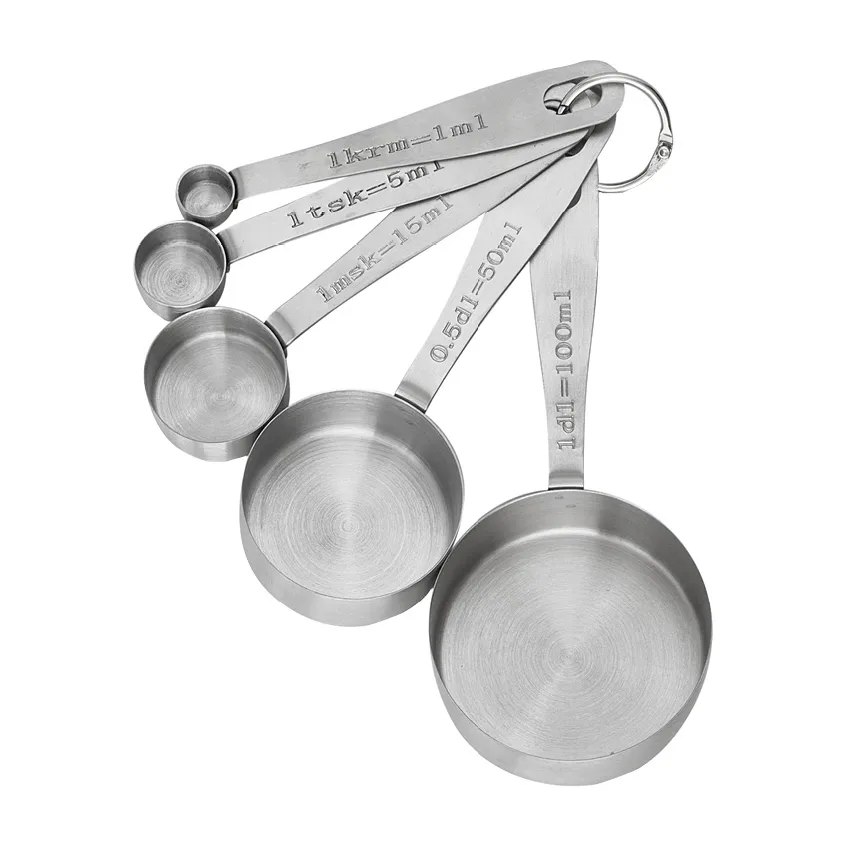 Myah measuring set 5 pieces, Stainless steel Dorre