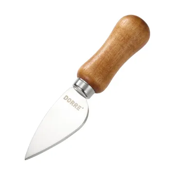 Olva cheese knife set - Acacia wood, stainless steel, 3-piece, 13 cm - Dorre