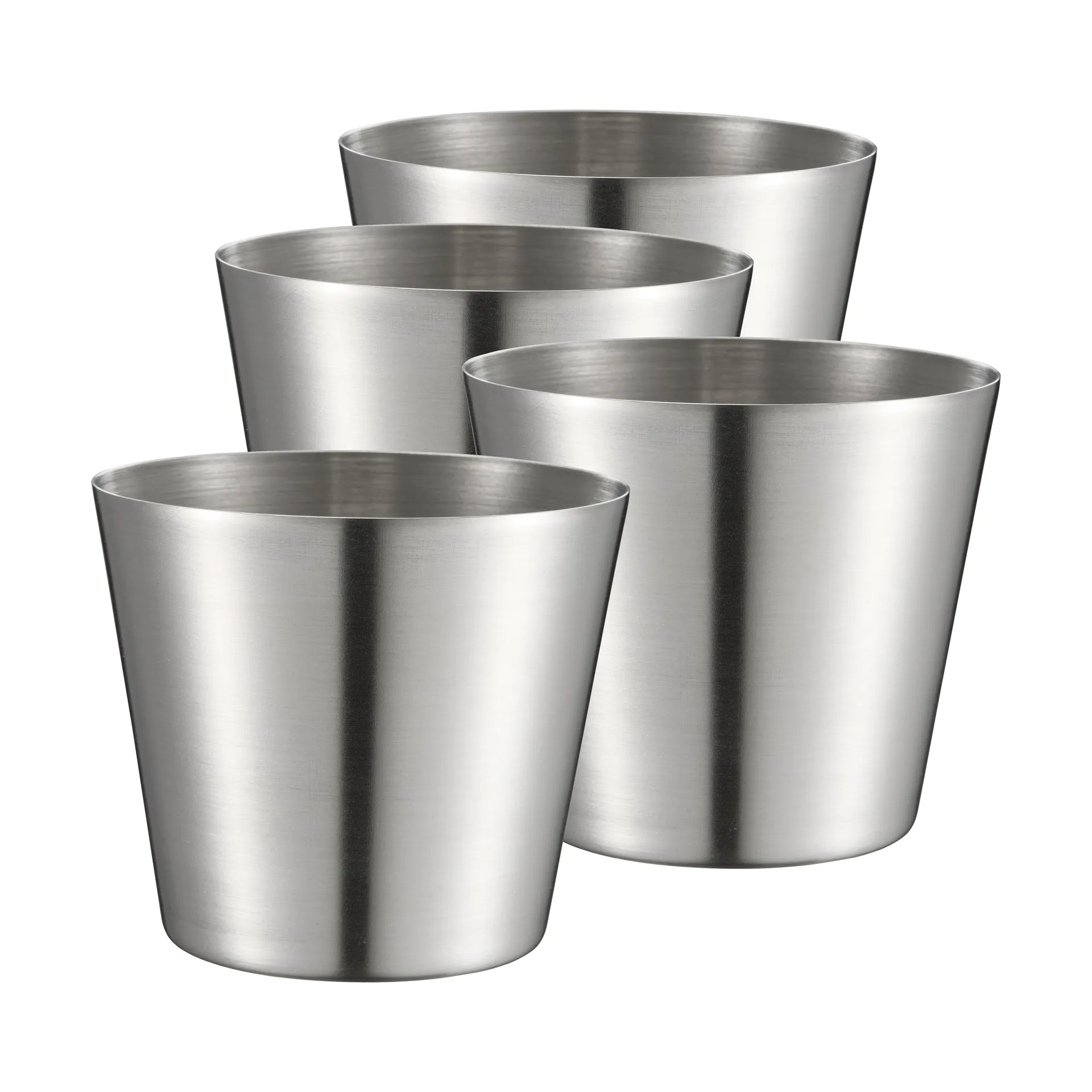 Peg fries/serving cup, Stainless steel, 4-pack, Ø9.5 cm Dorre