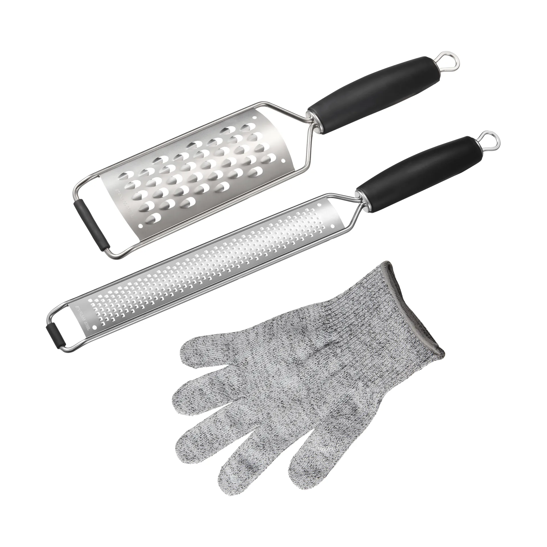 Rion grater set, Stainless steel, 3 pieces Dorre