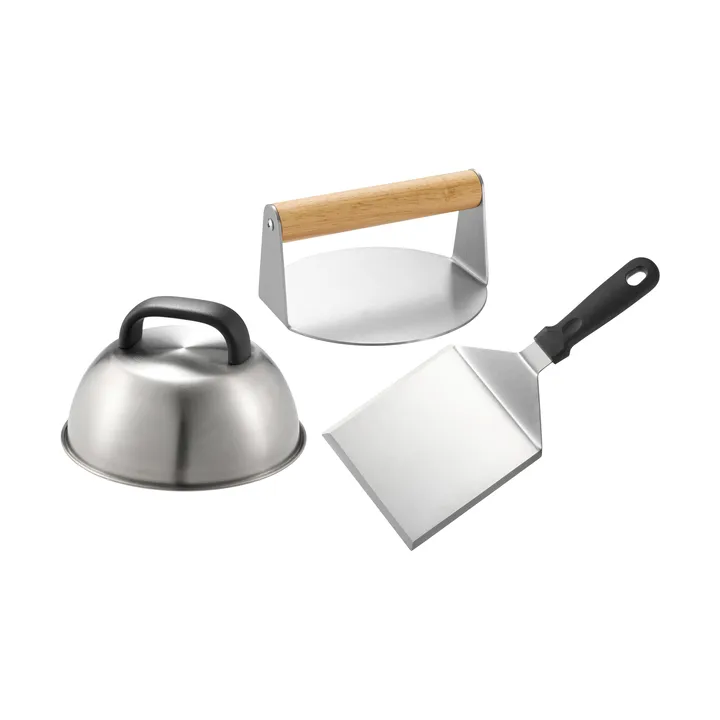 Sarika smashburger set - Stainless steel, 3-piece set - Dorre
