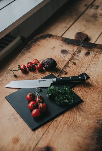 Selda serving and chopping board - Grey wood fibre, 34x19 cm - Dorre