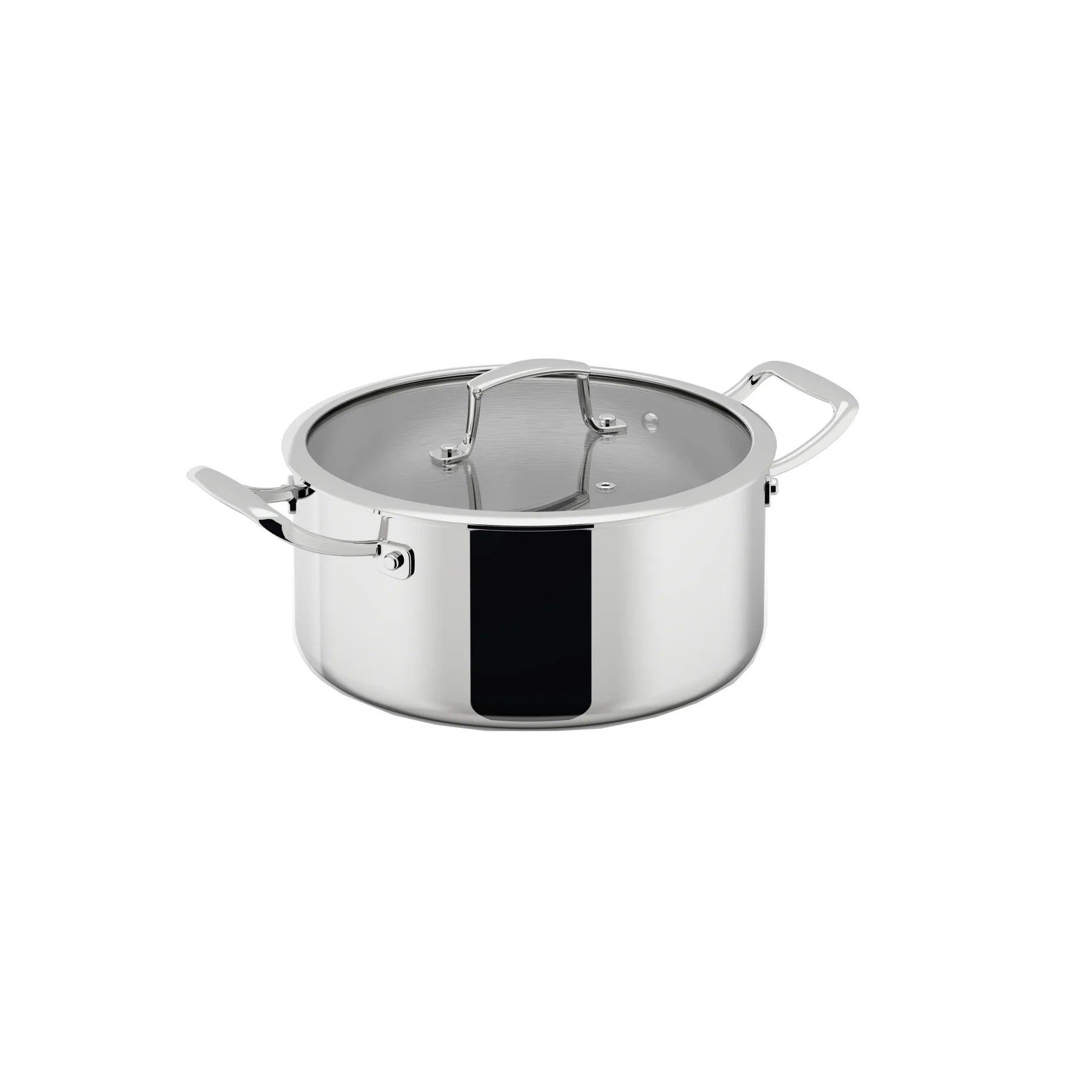 Trivence pot, Stainless steel, glass lid, 5 L Dorre