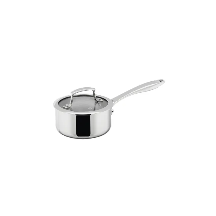 Trivence saucepan - Stainless steel, glass lid, 1 L - Dorre