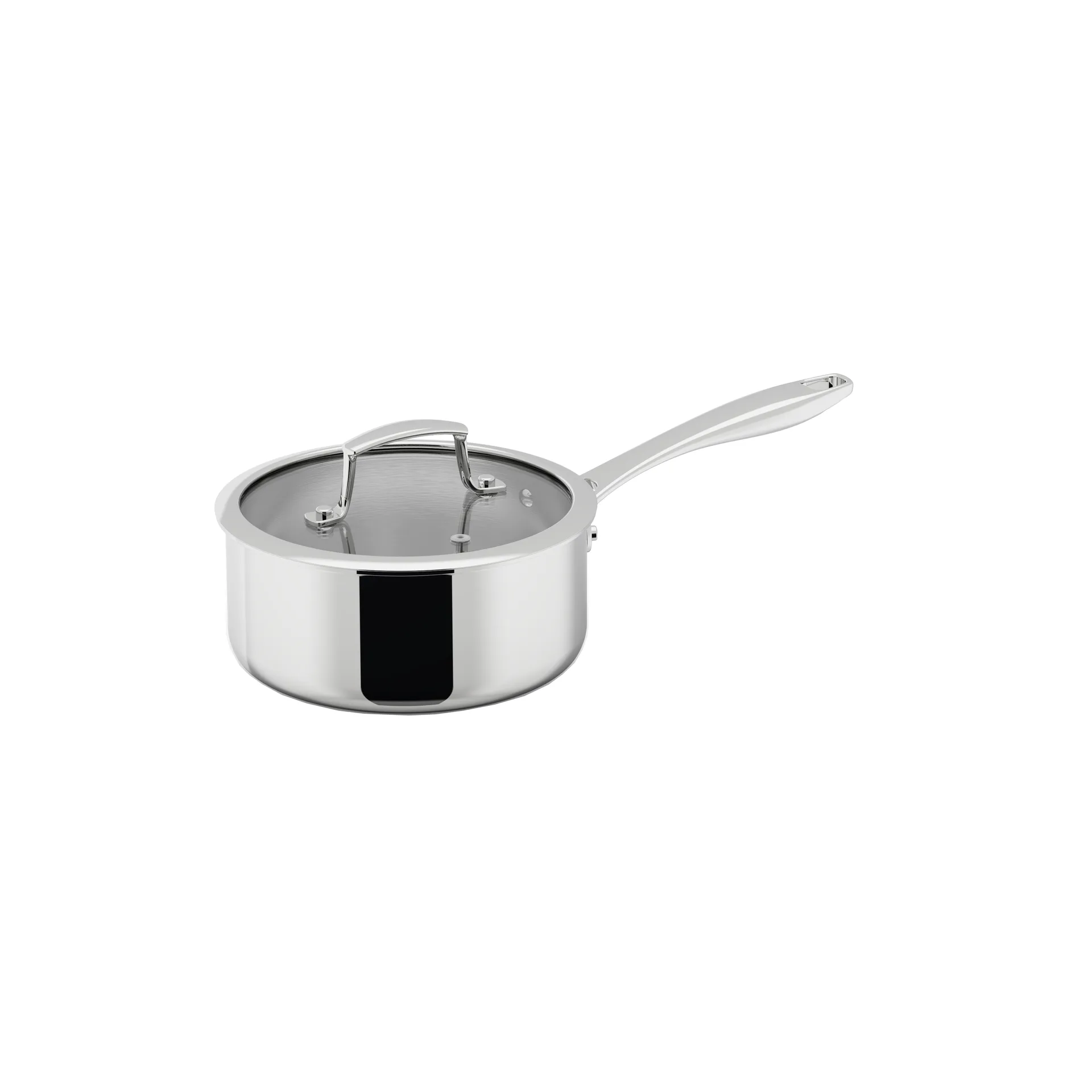 Trivence saucepan, Stainless steel, glass lid, 2 L Dorre