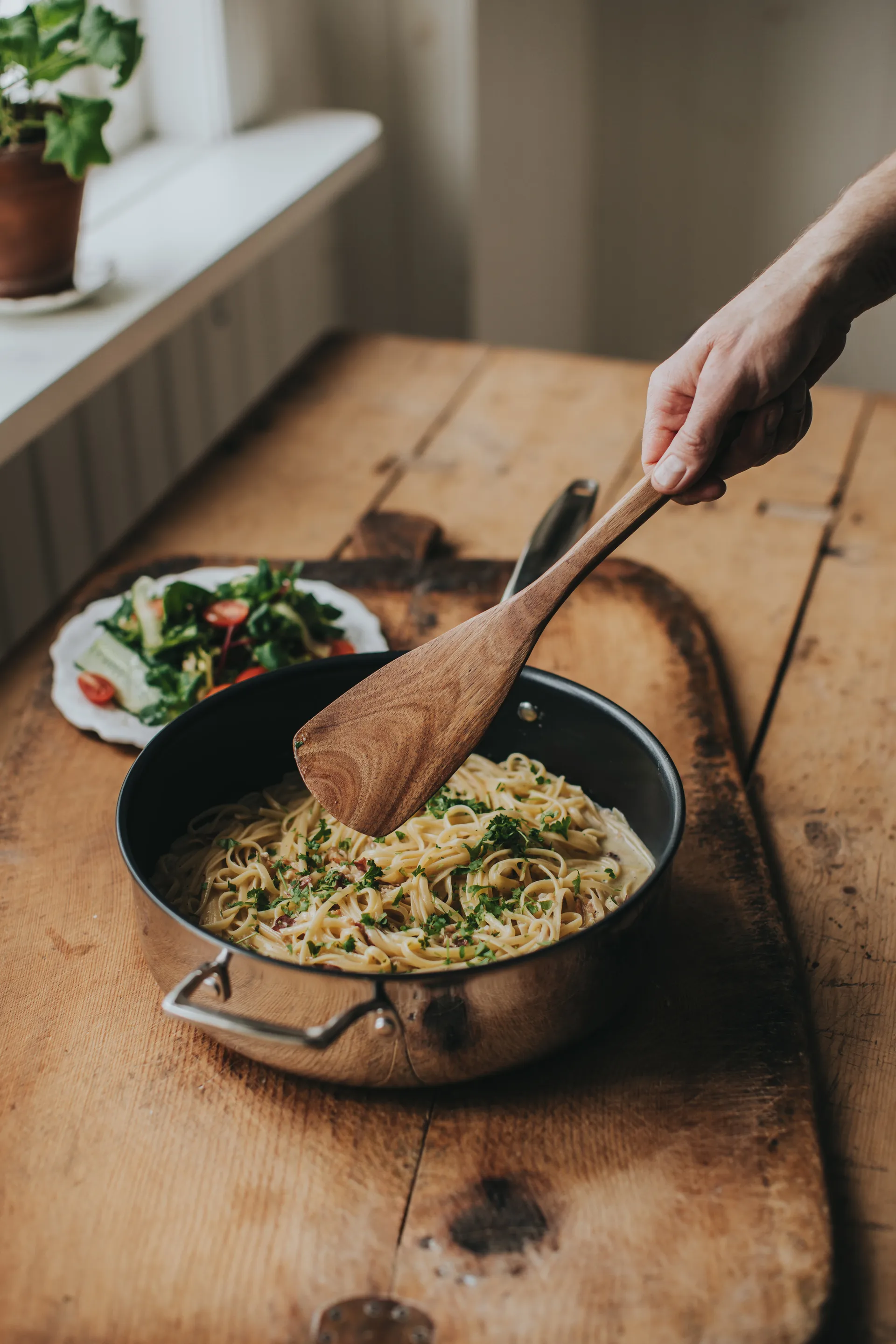 Trivence sauté pan ceramic coating, Stainless steel, glass lid, Ø28 cm Dorre