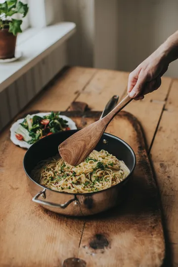 Trivence sauté pan ceramic coating - Stainless steel, glass lid, Ø28 cm - Dorre