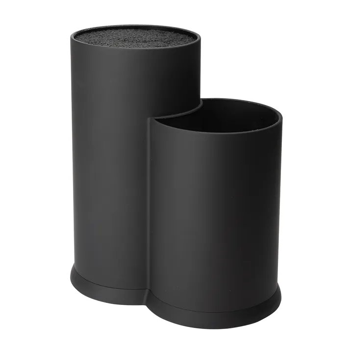Vida knife block and utensil holder 23 cm - Black - Dorre