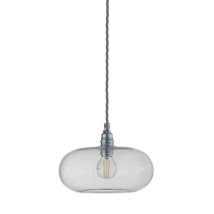 Horizon ceiling lamp Ø 21 cm - clear + silver-coloured cord - EBB & FLOW