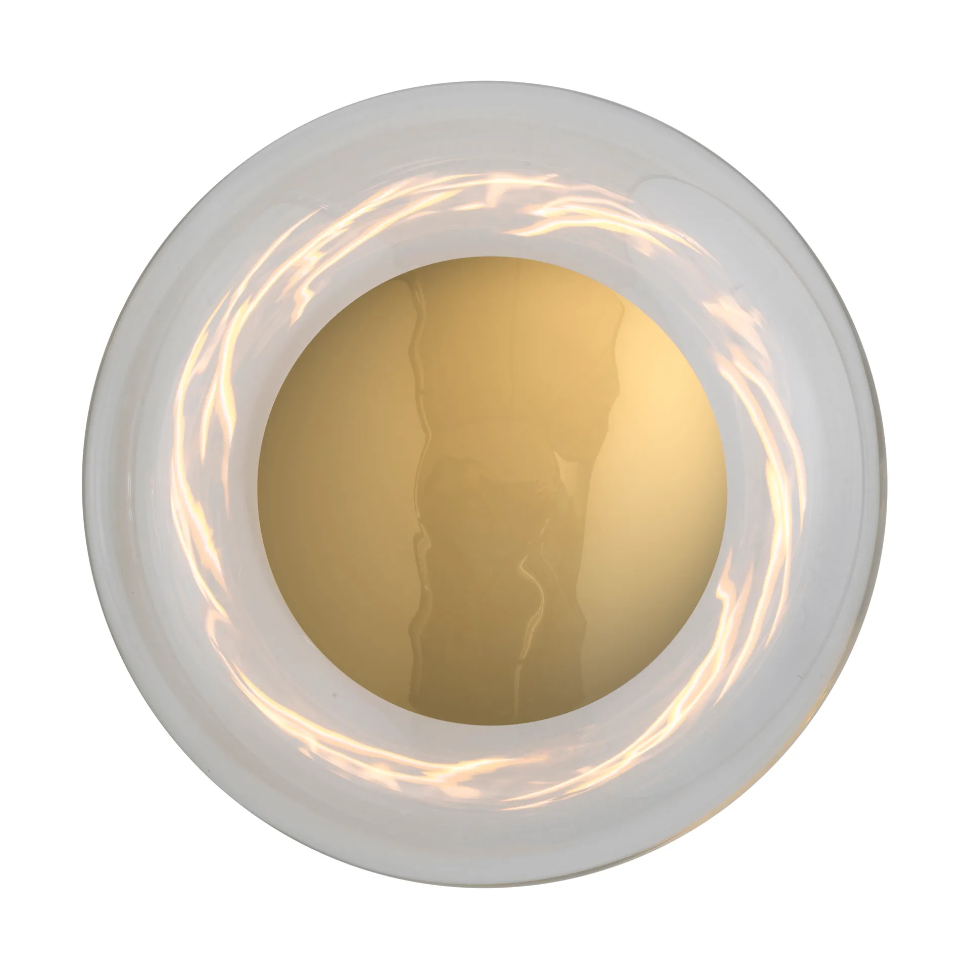 Horizon surface wall lamp, Clear-shiny gold, Ø29 cm EBB & FLOW
