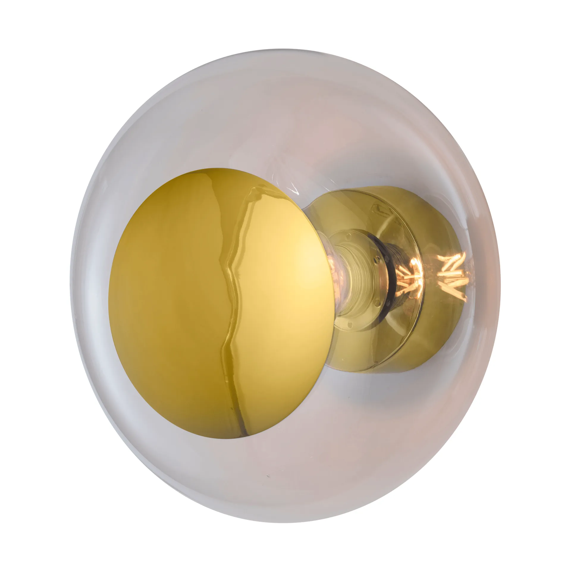 Horizon surface wall lamp, Clear-shiny gold, Ø29 cm EBB & FLOW