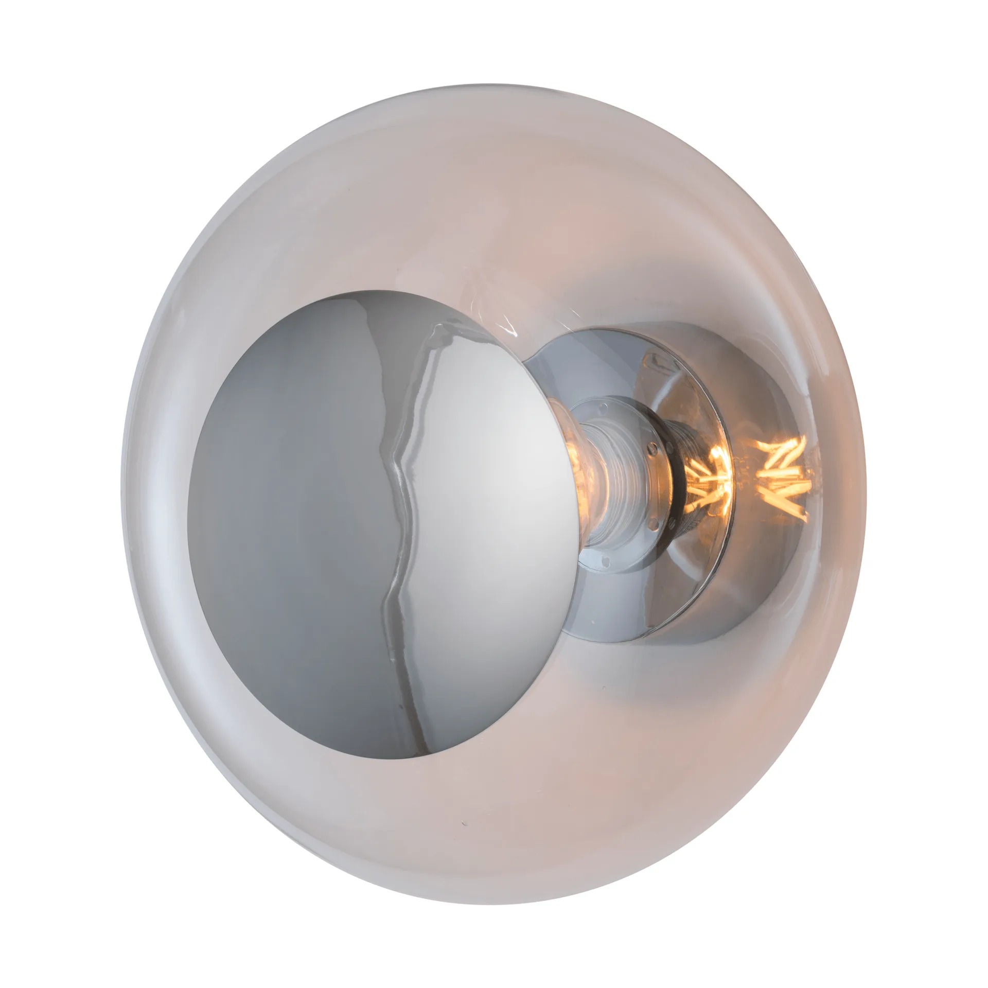 Horizon surface wall lamp, Clear-silver, Ø29 cm EBB & FLOW