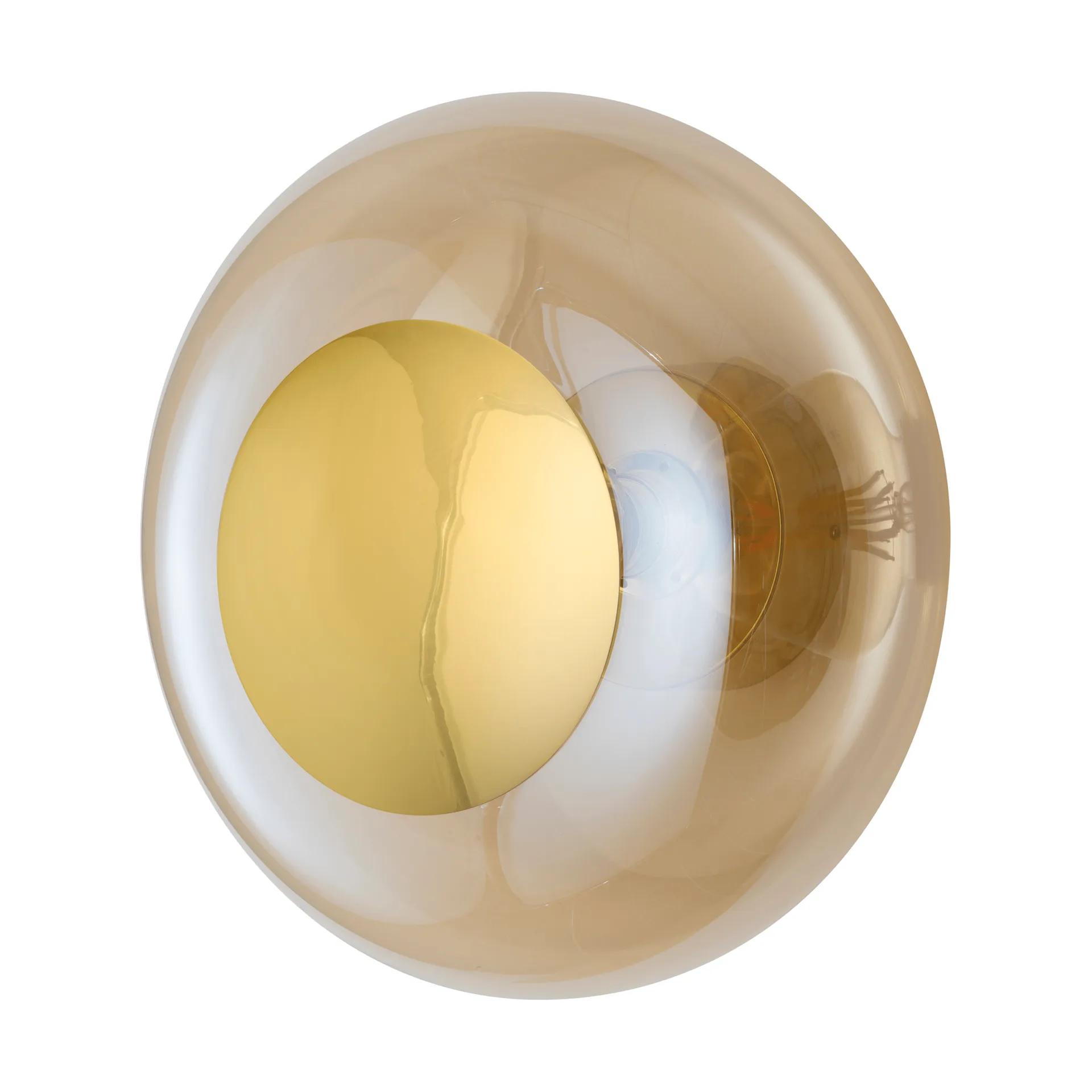 Horizon surface wall lamp, Golden smoke, Ø36 cm EBB & FLOW