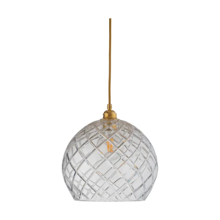 Rowan pendant lamp L, Ø 28 cm - Crystal, large check - EBB & FLOW