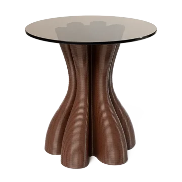 Anemone side table Ø50 cm - Chocolate - Ekbacken Studios