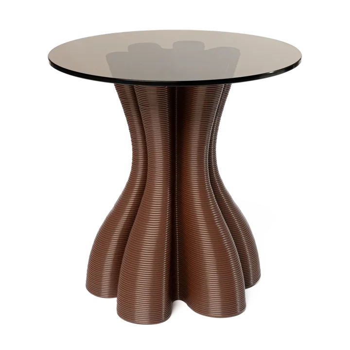 Anemone side table Ø50 cm - Chocolate - Ekbacken Studios
