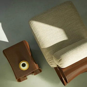 Eel side table 38x40 cm - Chocolate - Ekbacken Studios