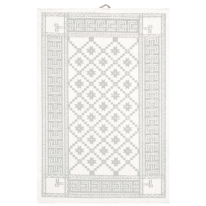 Åttebladrose kitchen towel 50x70 cm - Beige - Ekelund Linneväveri