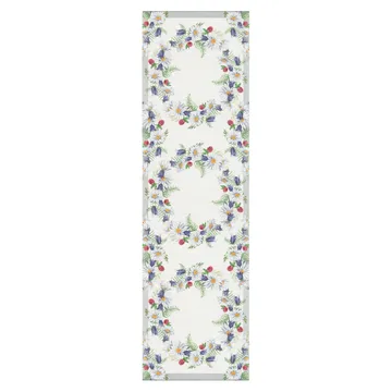 Blomkrans table runner 35x120 cm - multi - Ekelund Linneväveri