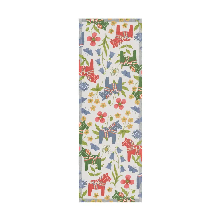 Blomsterhäst table runner 35x100 cm - Multi - Ekelund Linneväveri