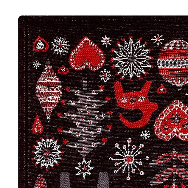 Christmas night runner, black Ekelund Linneväveri