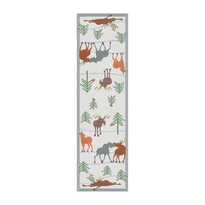 Clumsy moose runner - 35x120 cm - Ekelund Linneväveri