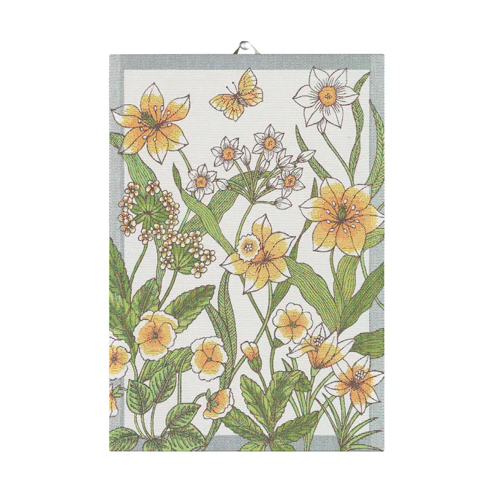 Daffodil kitchen towel 35x50 cm - Yellow - Ekelund Linneväveri