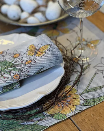 Daffodil placemat 35x48 cm - Yellow - Ekelund Linneväveri