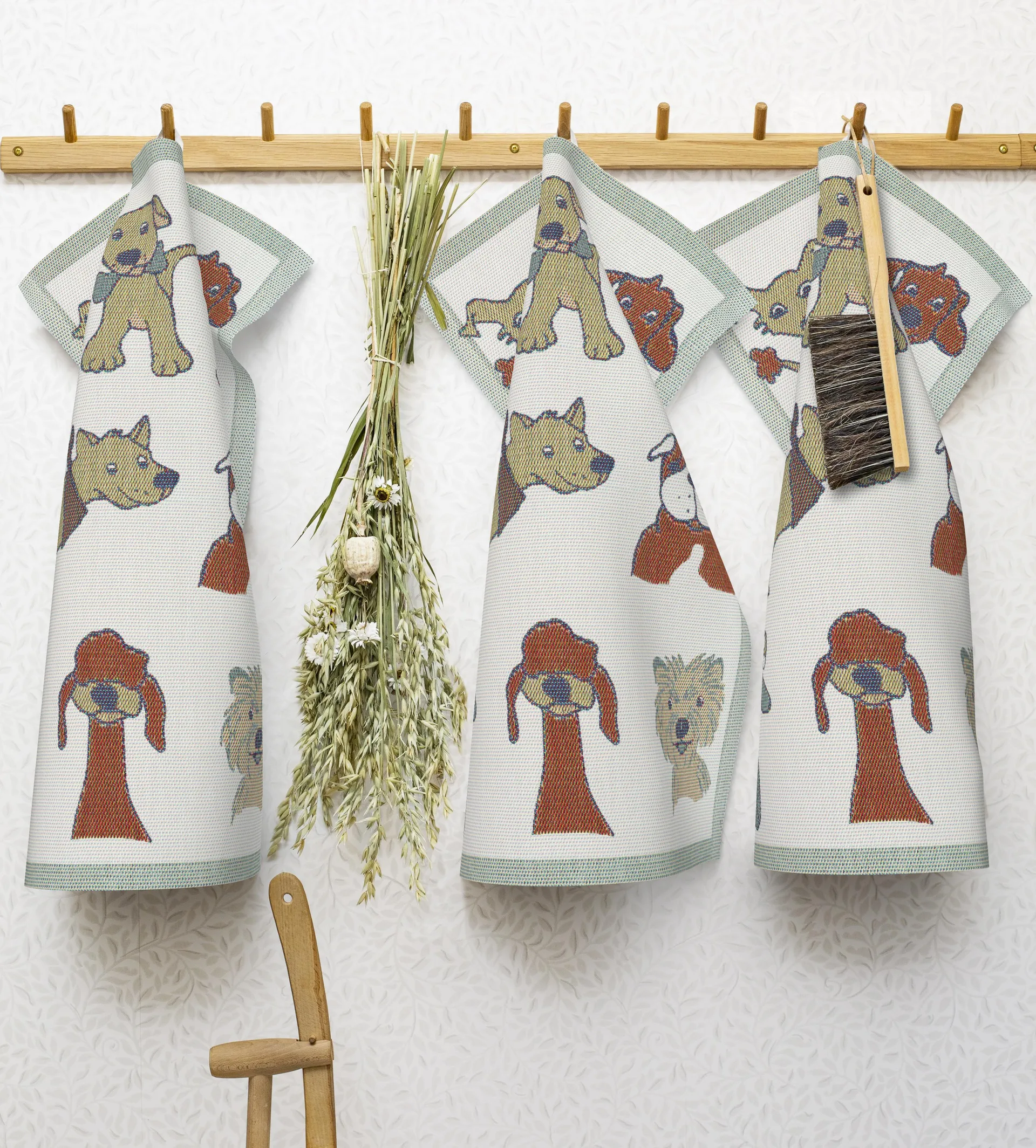 Dogs kitchen towel, 40x60 cm Ekelund Linneväveri