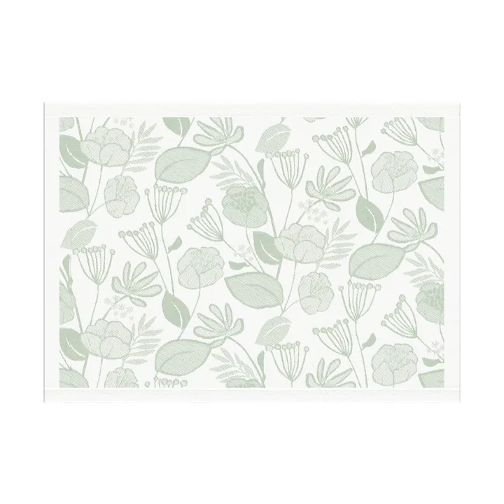 Grönska placemat 35x48 cm - Green-white - Ekelund Linneväveri