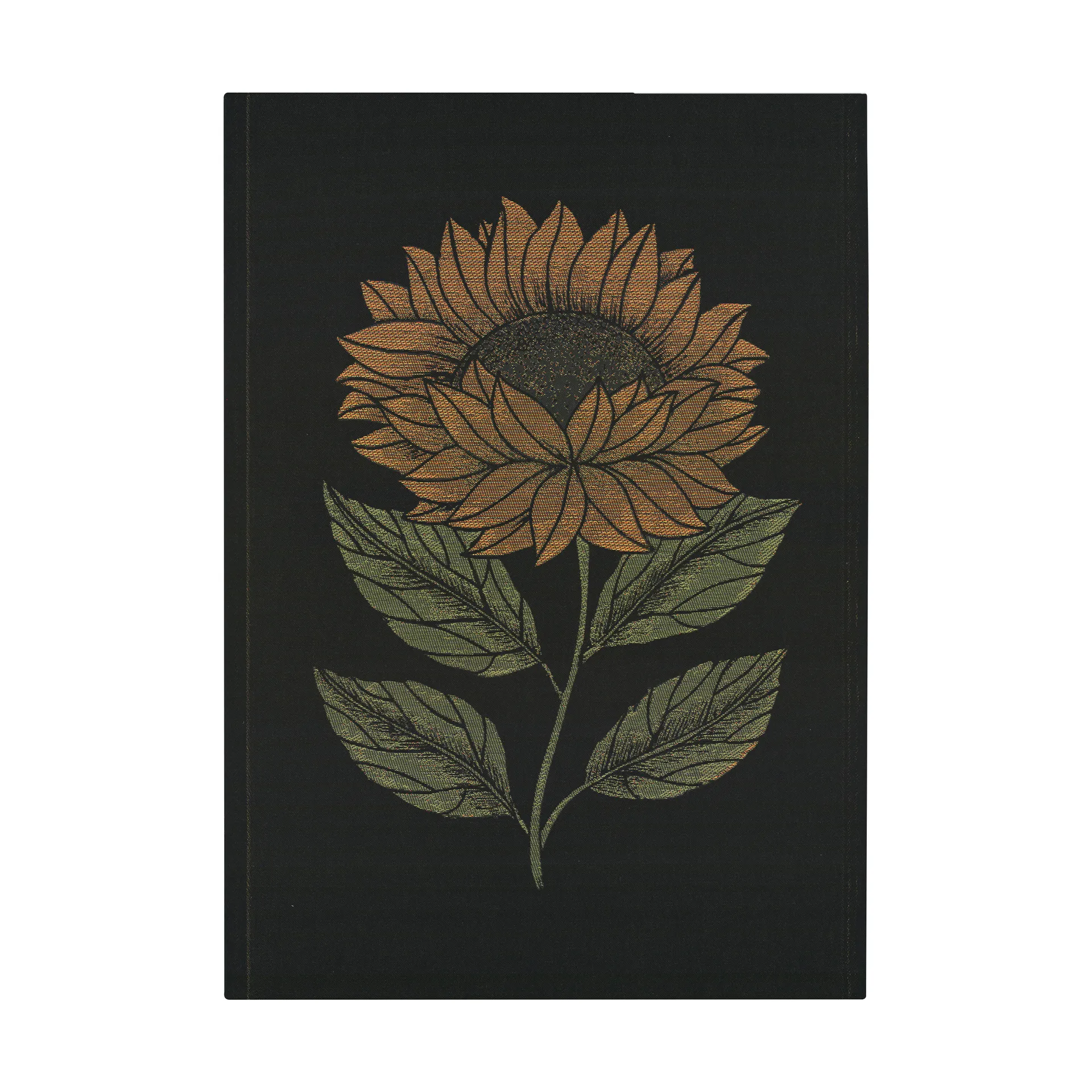 Helia kitchen towel 48x70 cm, Black-yellow Ekelund Linneväveri