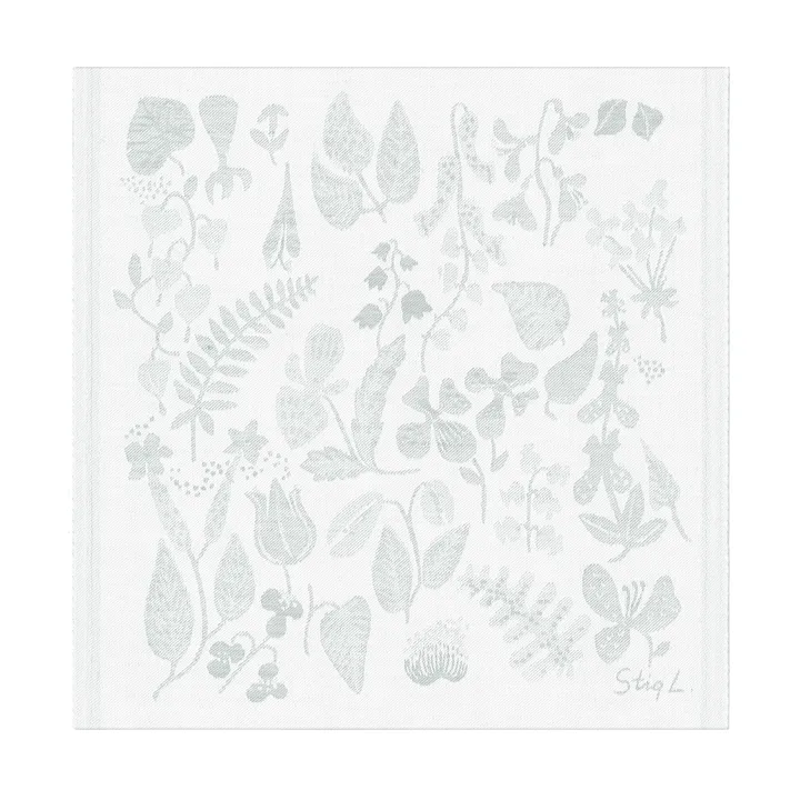 Herbarium napkin 35x35 cm - Grey - Ekelund Linneväveri