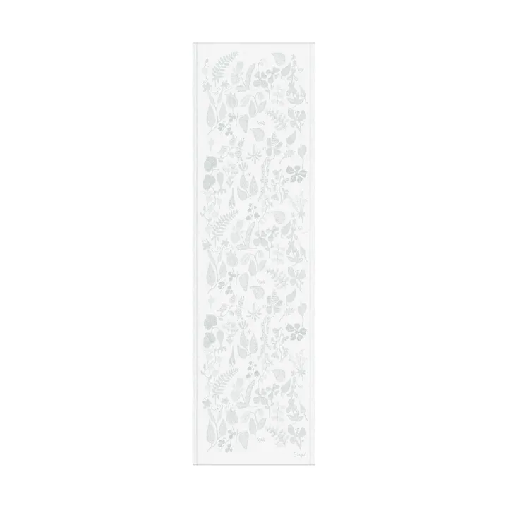 Herbarium runner 35x120 cm - Grey - Ekelund Linneväveri