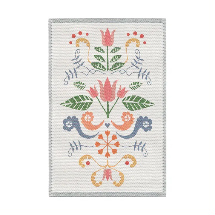 Lindas tulpan kitchen towel 40x60 cm - Pink-grey - Ekelund Linneväveri