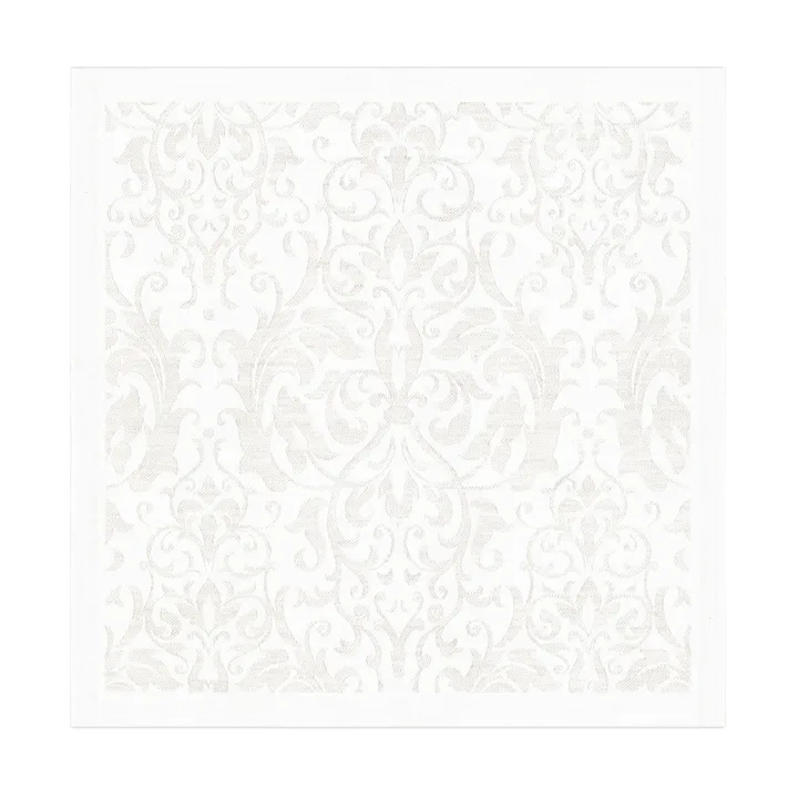 Medaljong napkin 35x35 cm - White - Ekelund Linneväveri